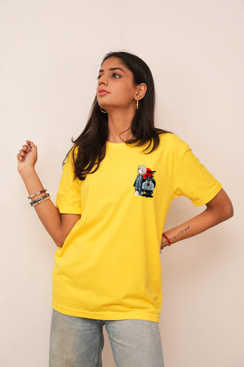 Women Oversized Vintage Scooter Printed Tshirt