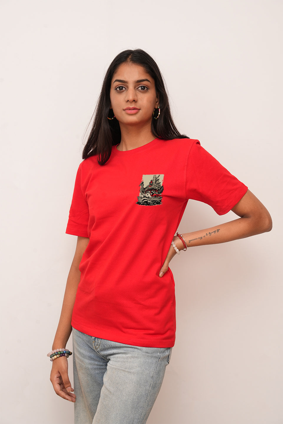 Women Oversized Warship On  Sea Printed Tshirt