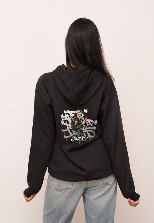 Graffitti Weapon Girl Printed Hoodies