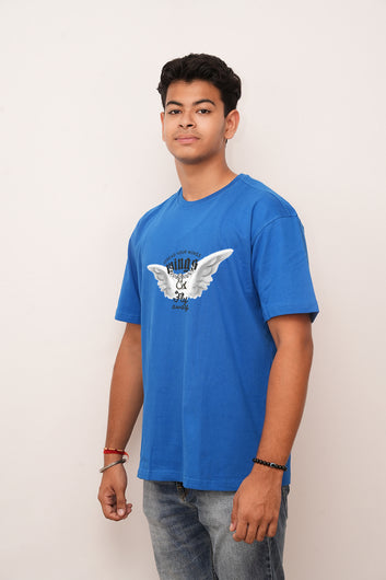 Typography oversized Wings fly away Printed Tshirt