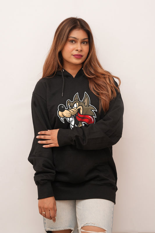 Cartoon Wolf Printed Hoodies