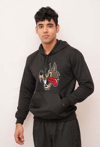 Cartoon Wolf Printed Hoodies