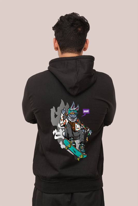 Graffitti  Yeah Rabbit Printed Hoodies