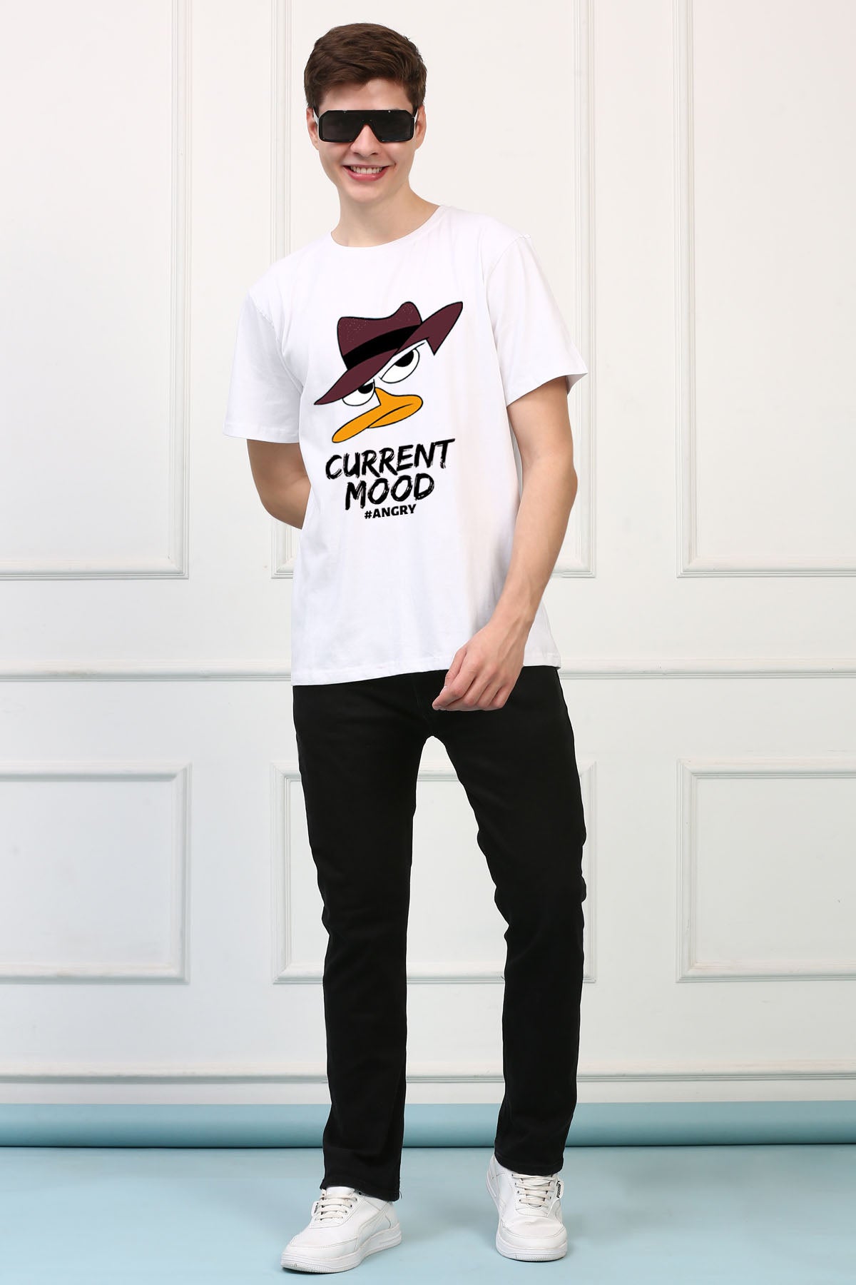 Oversized Current Mood Cartoon Printed Tshirt