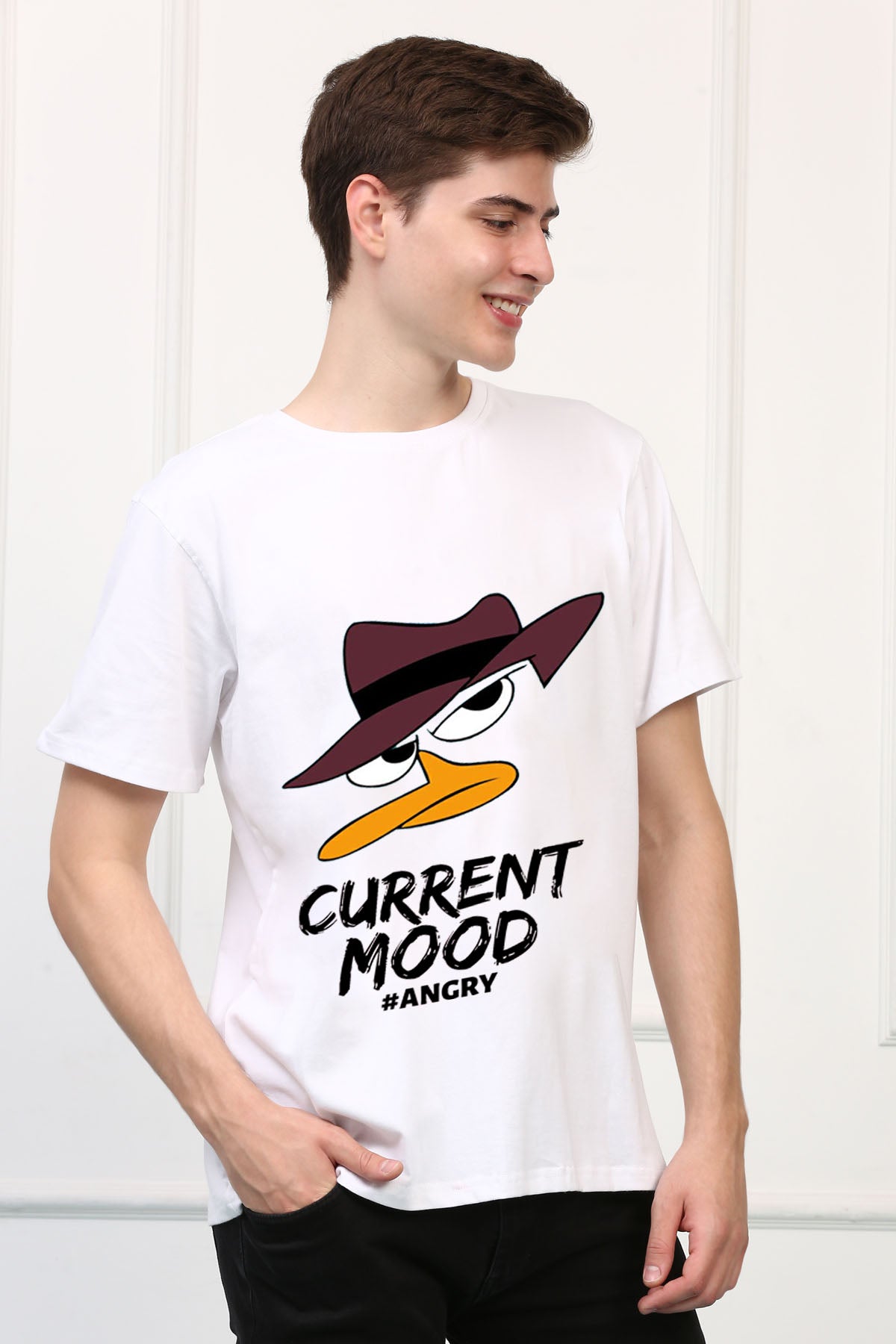 Oversized Current Mood Cartoon Printed Tshirt