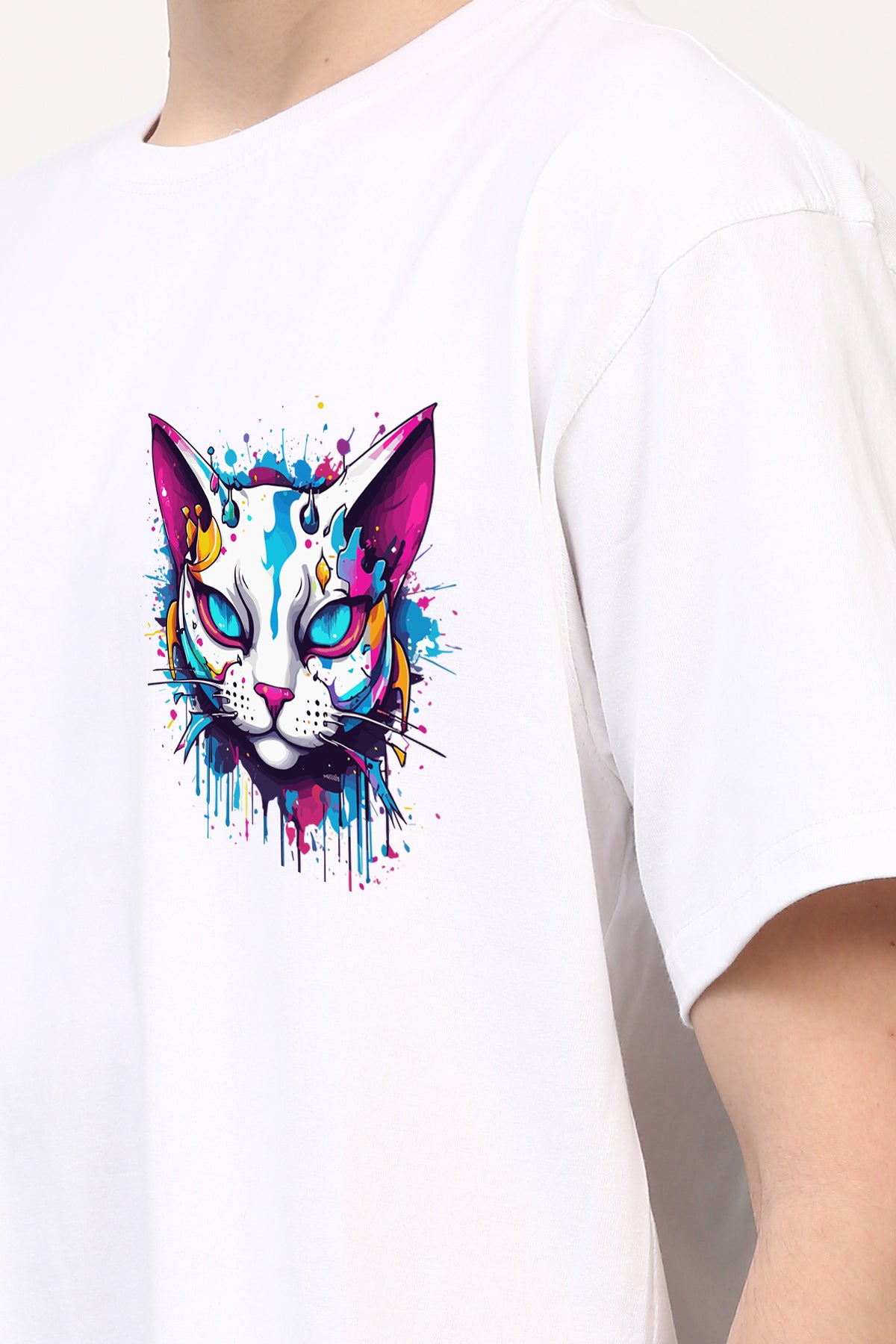 Oversized Kat  Printed Tshirt