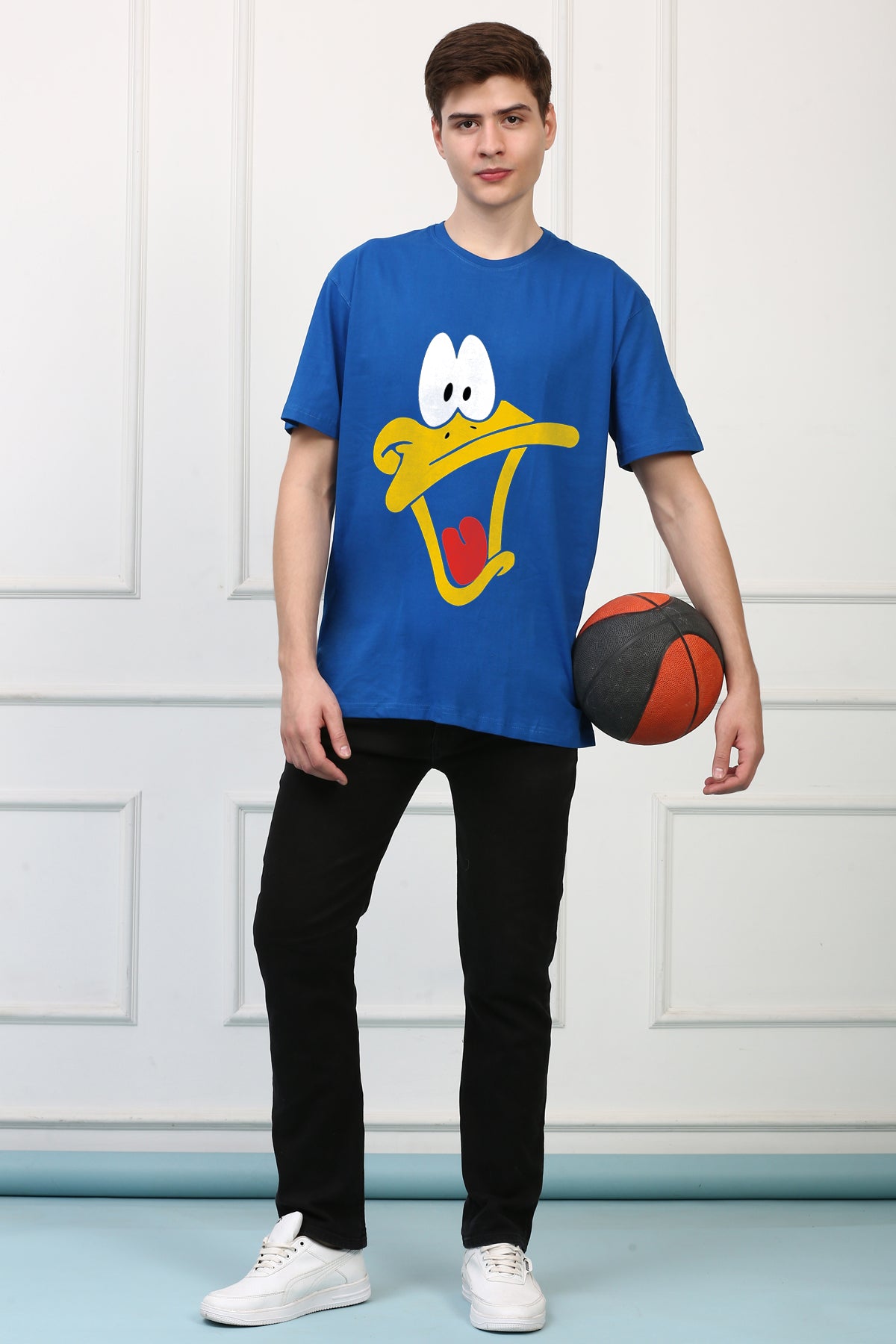 Oversized Looney Tunes Cartoons Printed Tshirt