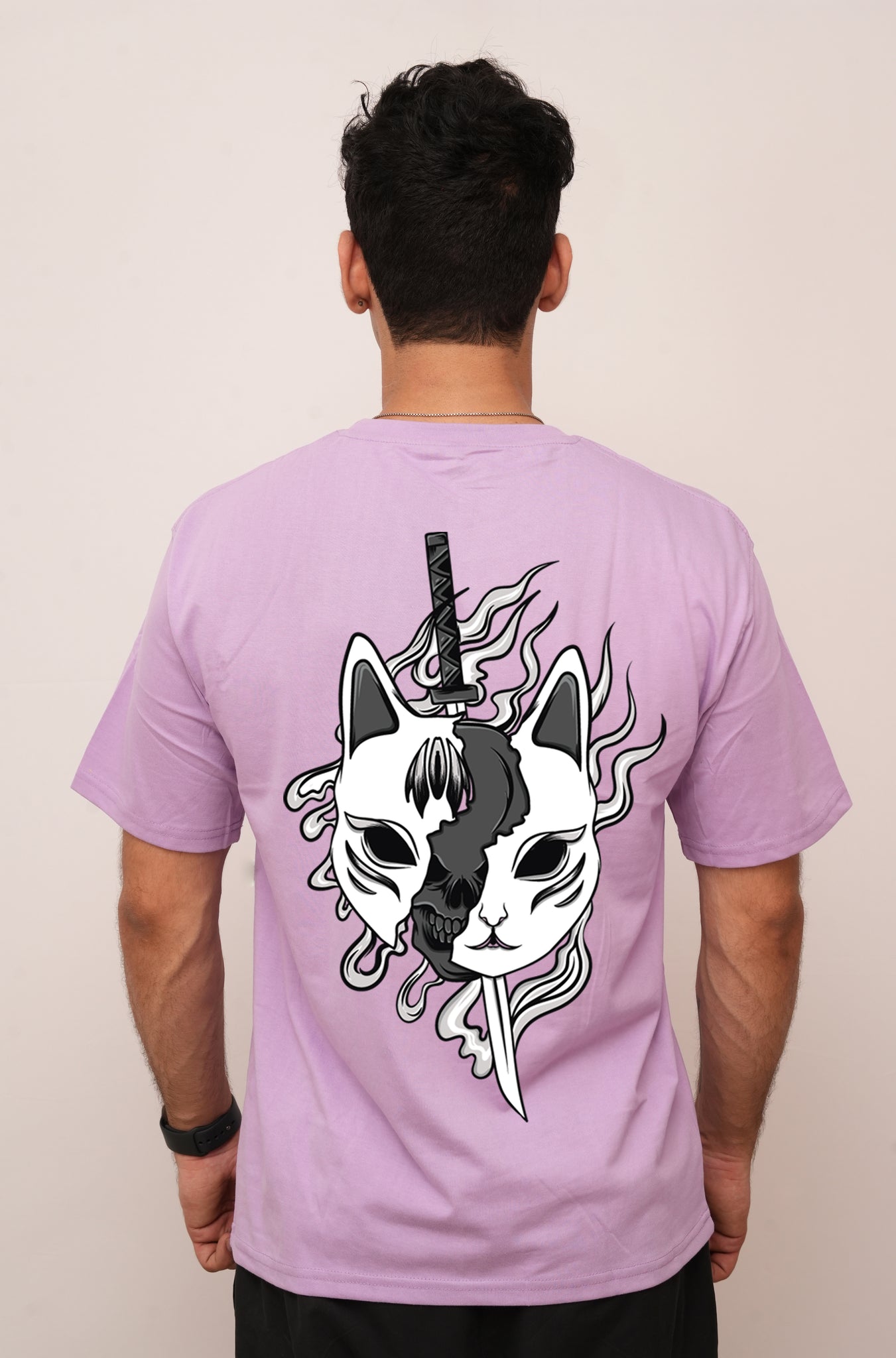 Anime Mask Kitsune  Printed Tshirt