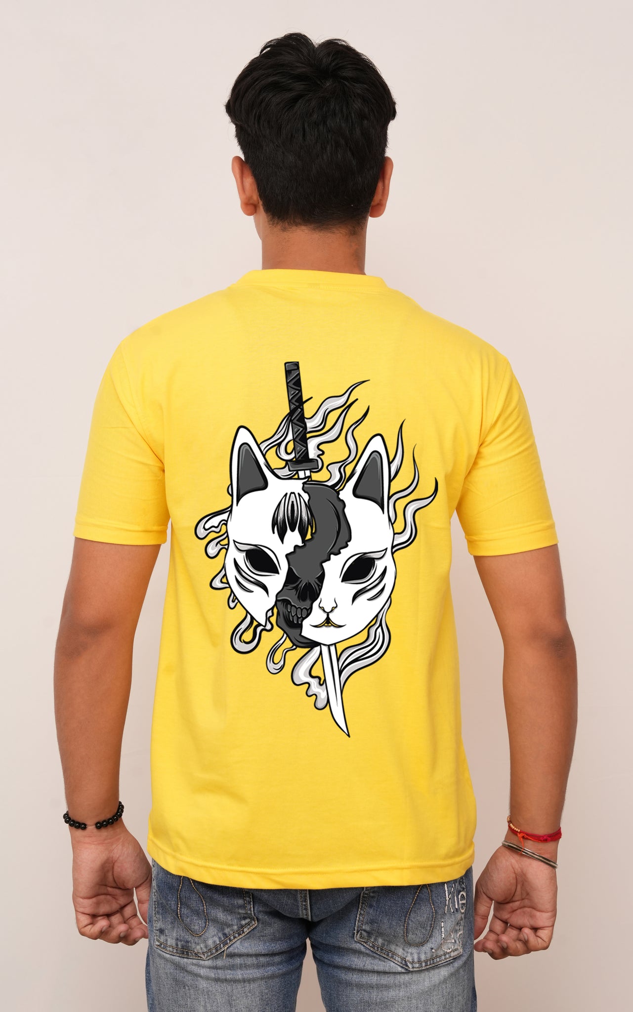 Anime Mask Kitsune  Printed Tshirt