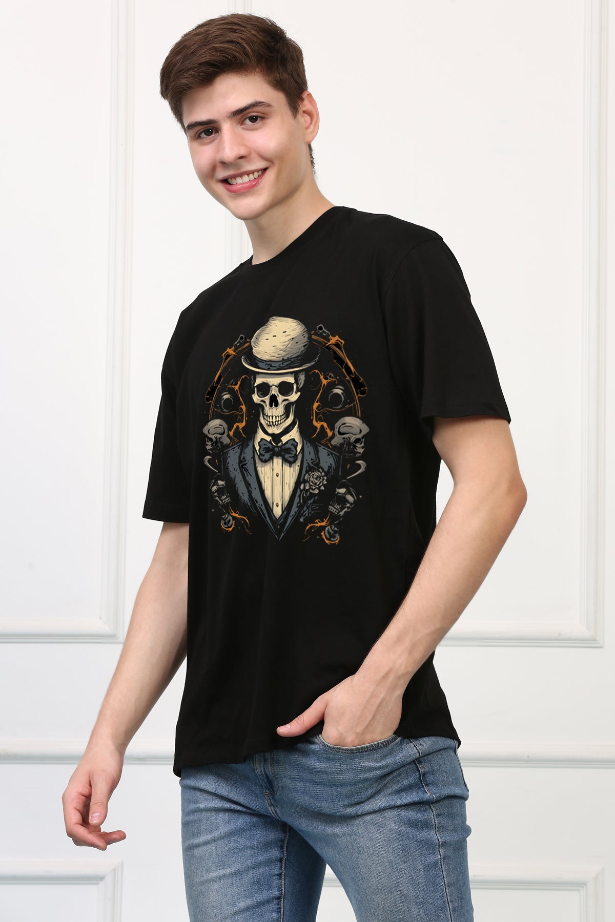 Skeleton 1 Oversized  Printed Tshirt