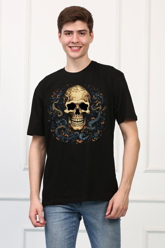 Skull Print 13 Oversized  Printed Tshirt