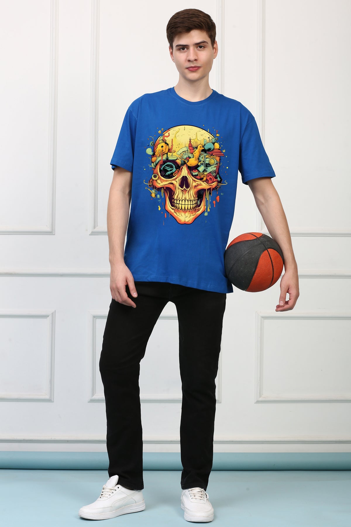 Skulls  13 Oversized  Printed Tshirt